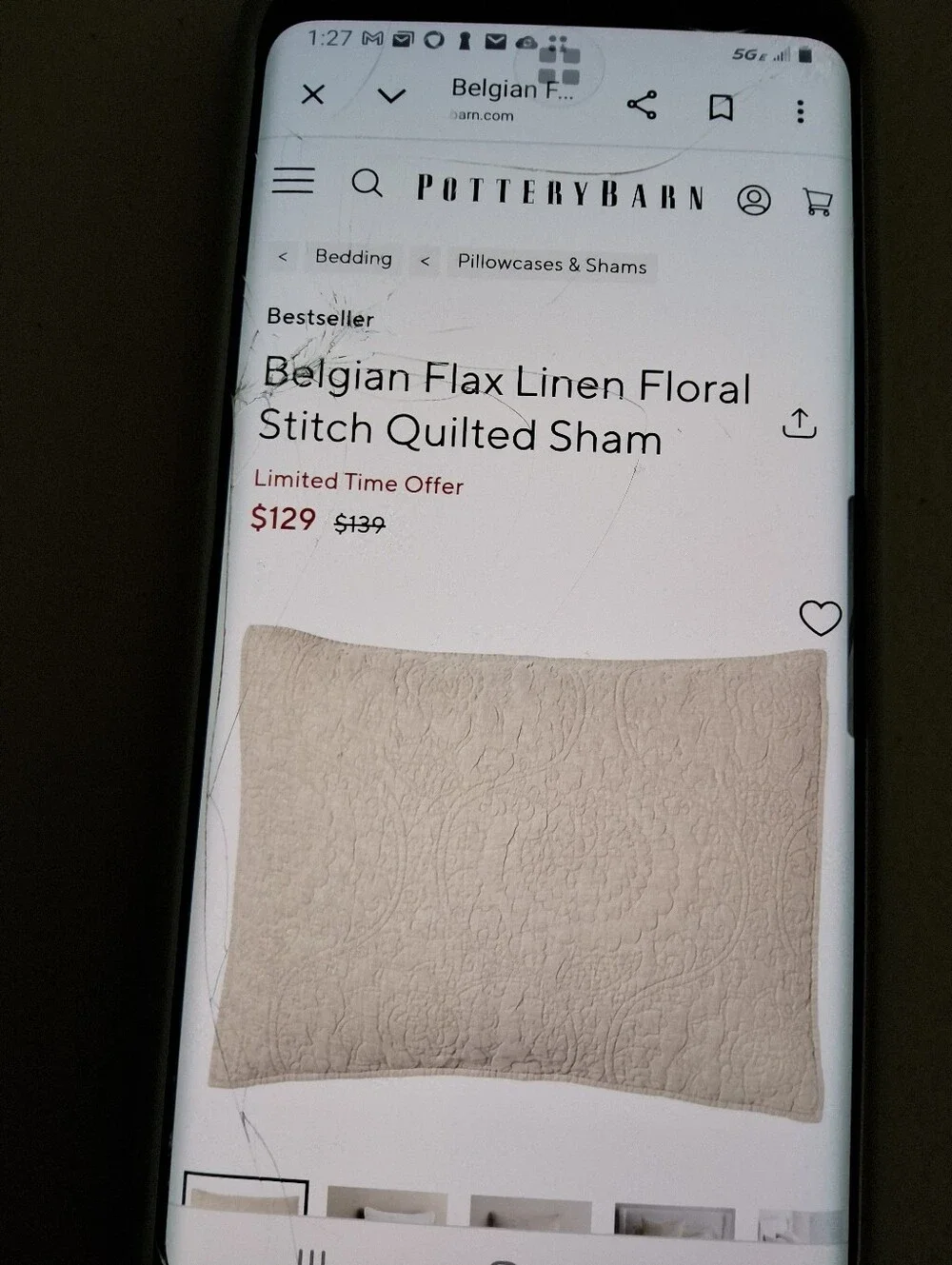 Pottery Barn Pillow Sham